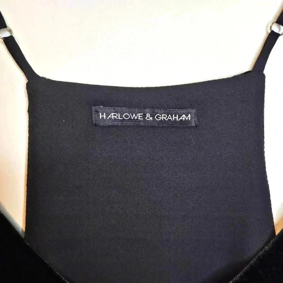 Harlowe and Graham Whimsygoth Velvet Velour Cami Lace Hem Glam Camisole Size M - Picture 2 of 6